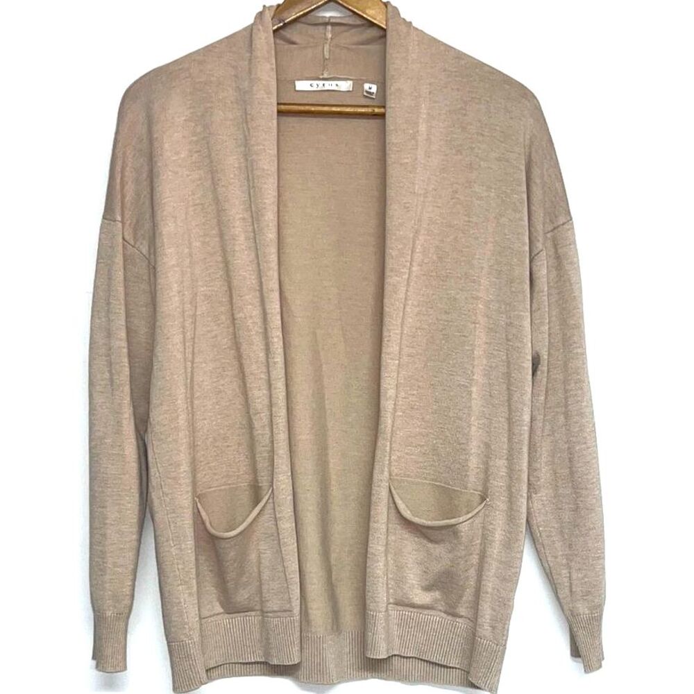 Cyrus Sz MED Lightweight Open Cardigan Taupe #office #businesscasual #preppy